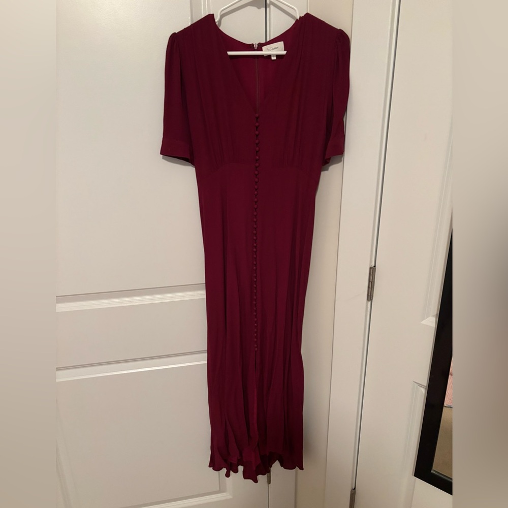 NWOT Bohme Elegant Burgundy Midi Dress